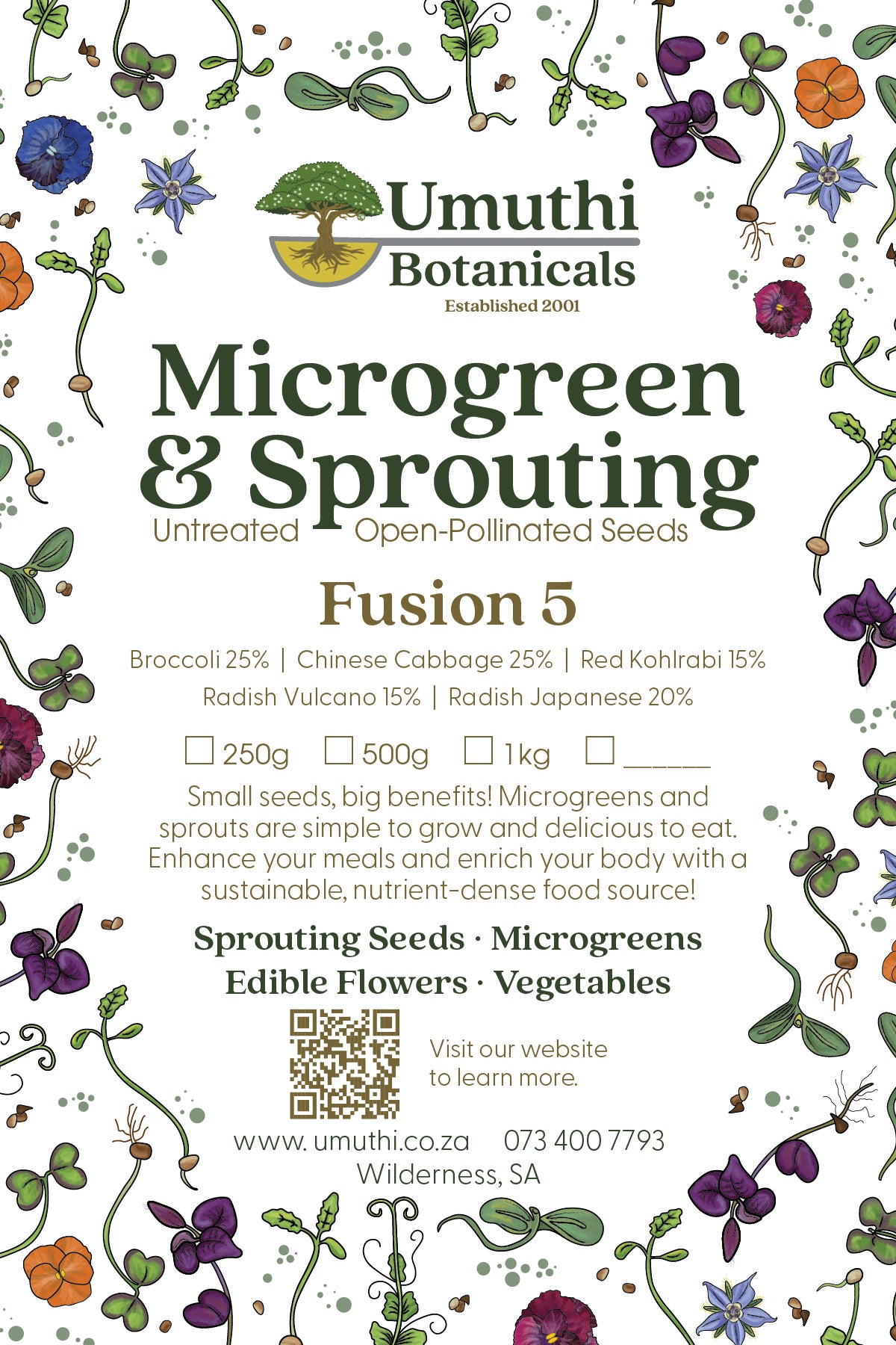 Fusion 5 Mix - Microgreen & Sprouting Seeds