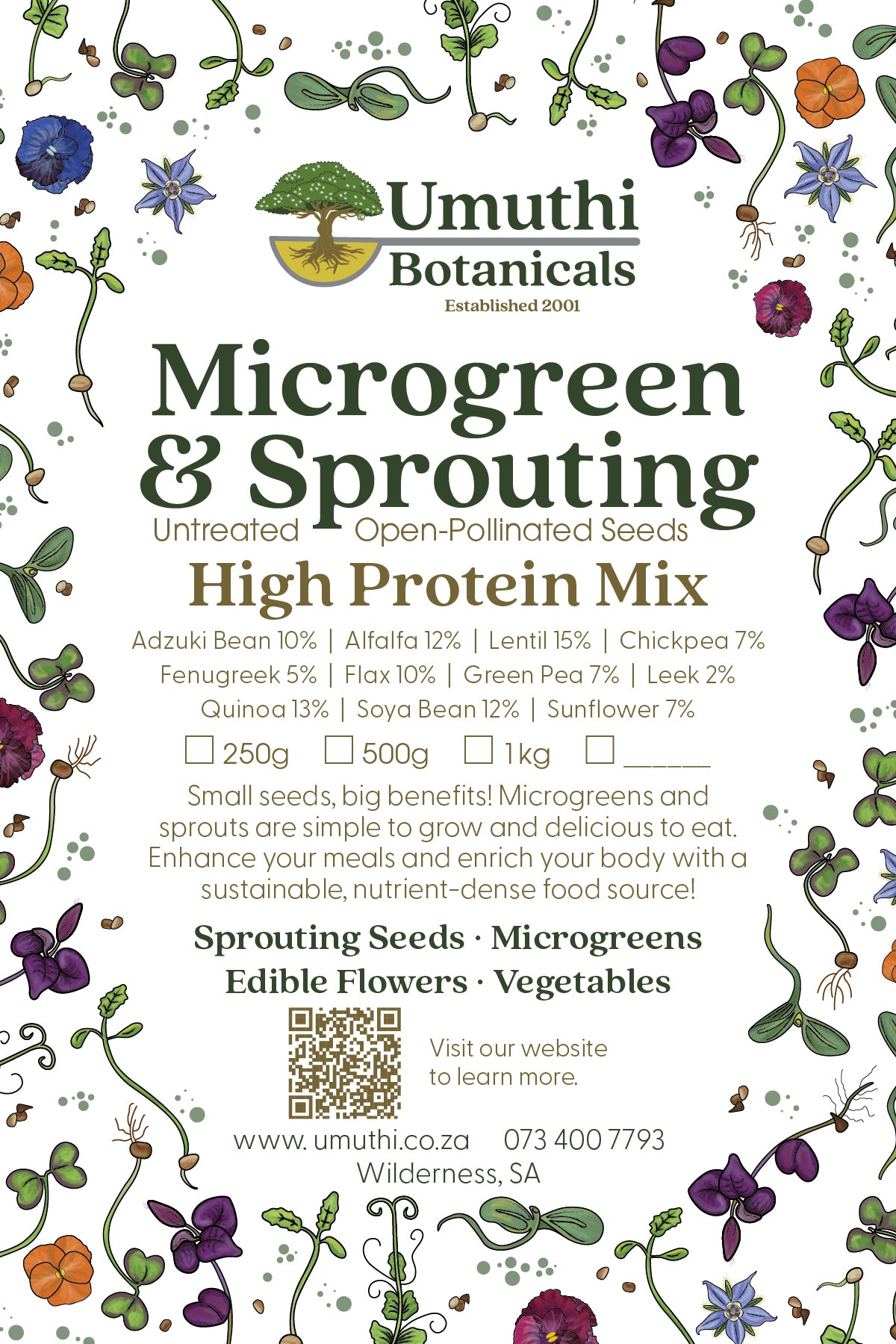 High Protein Mix - Microgreen & Sprouting Seeds