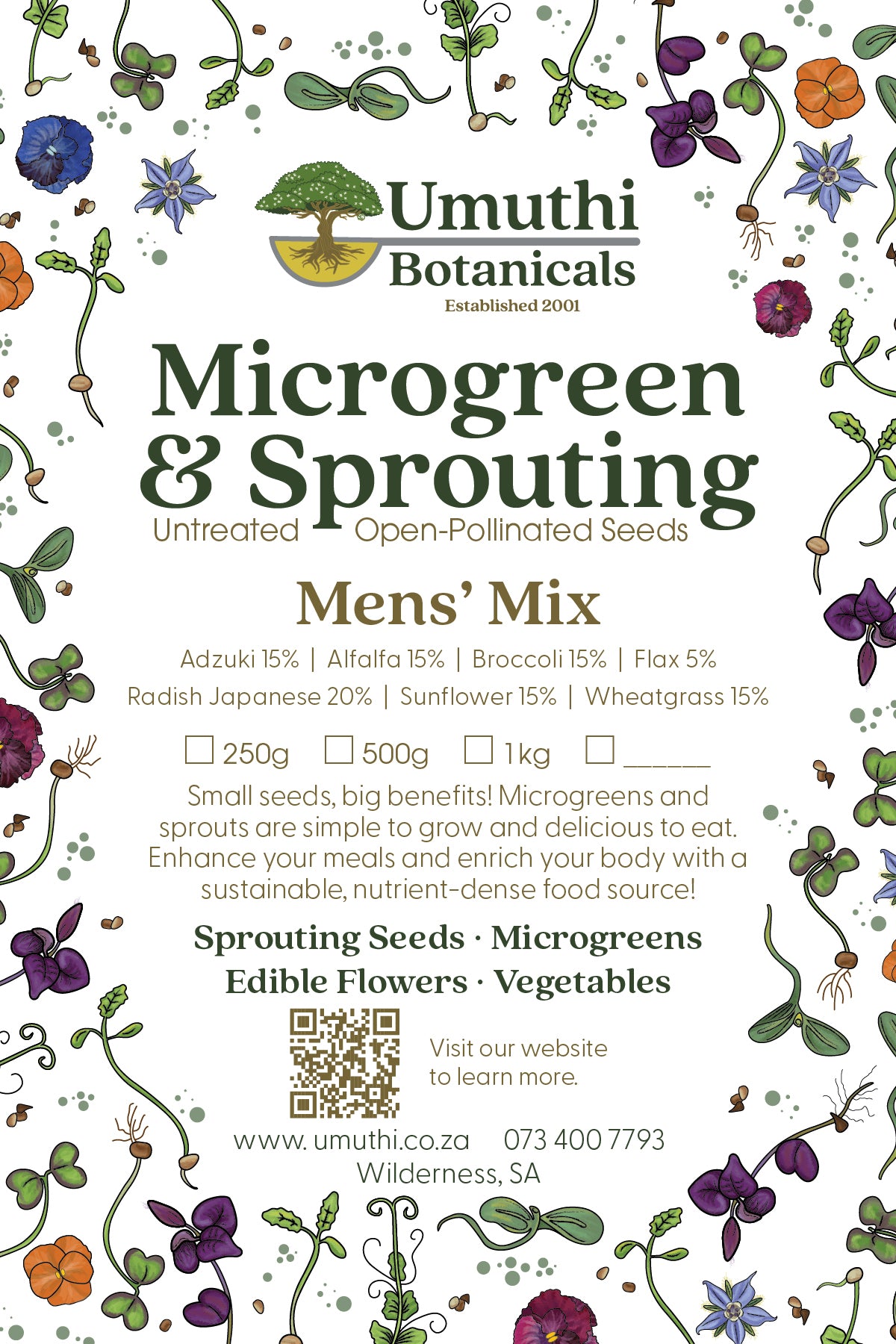 Mens' Mix - Microgreen & Sprouting Seeds