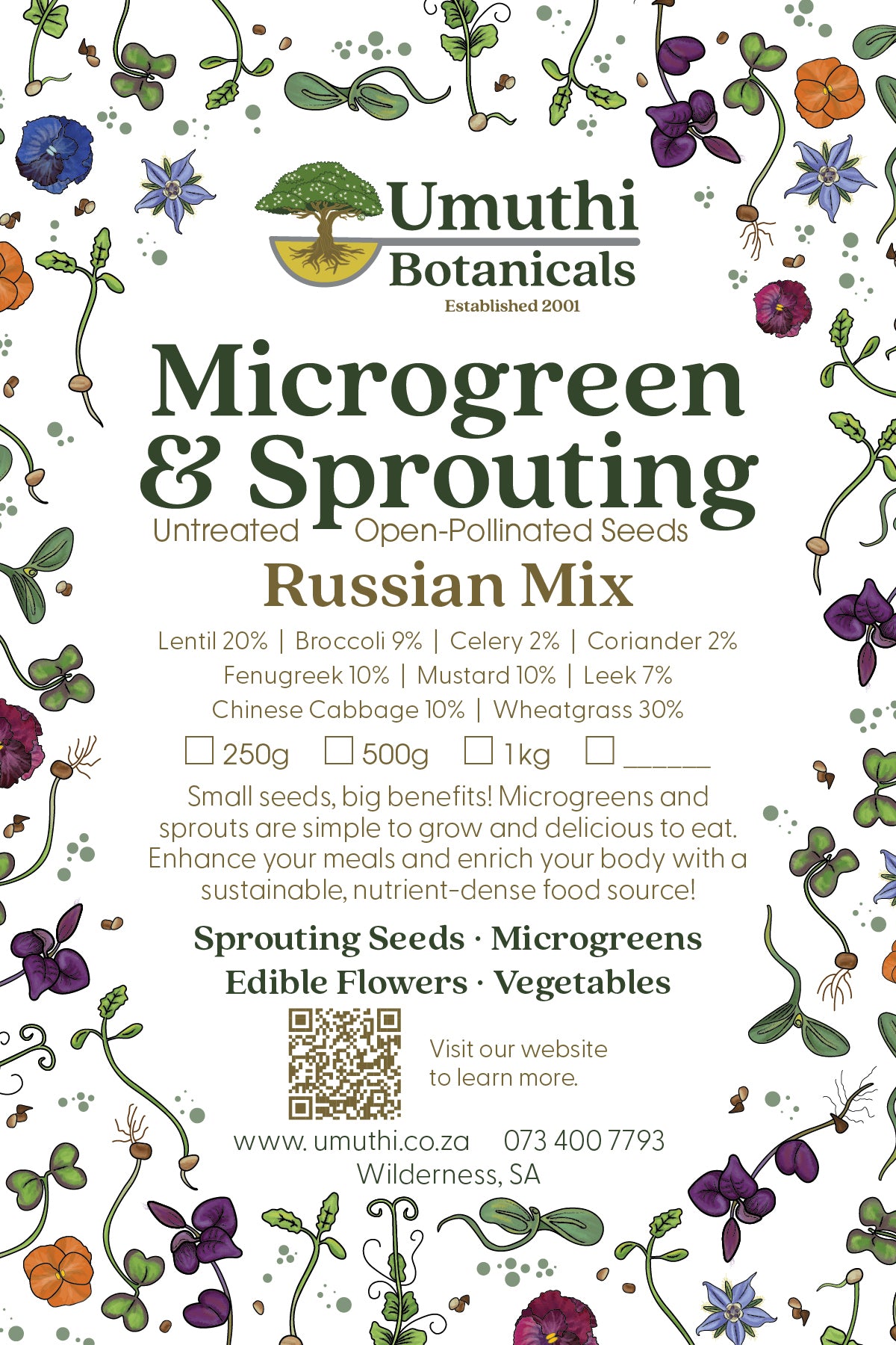 Russian Salad Mix - Microgreen & Sprouting Seeds