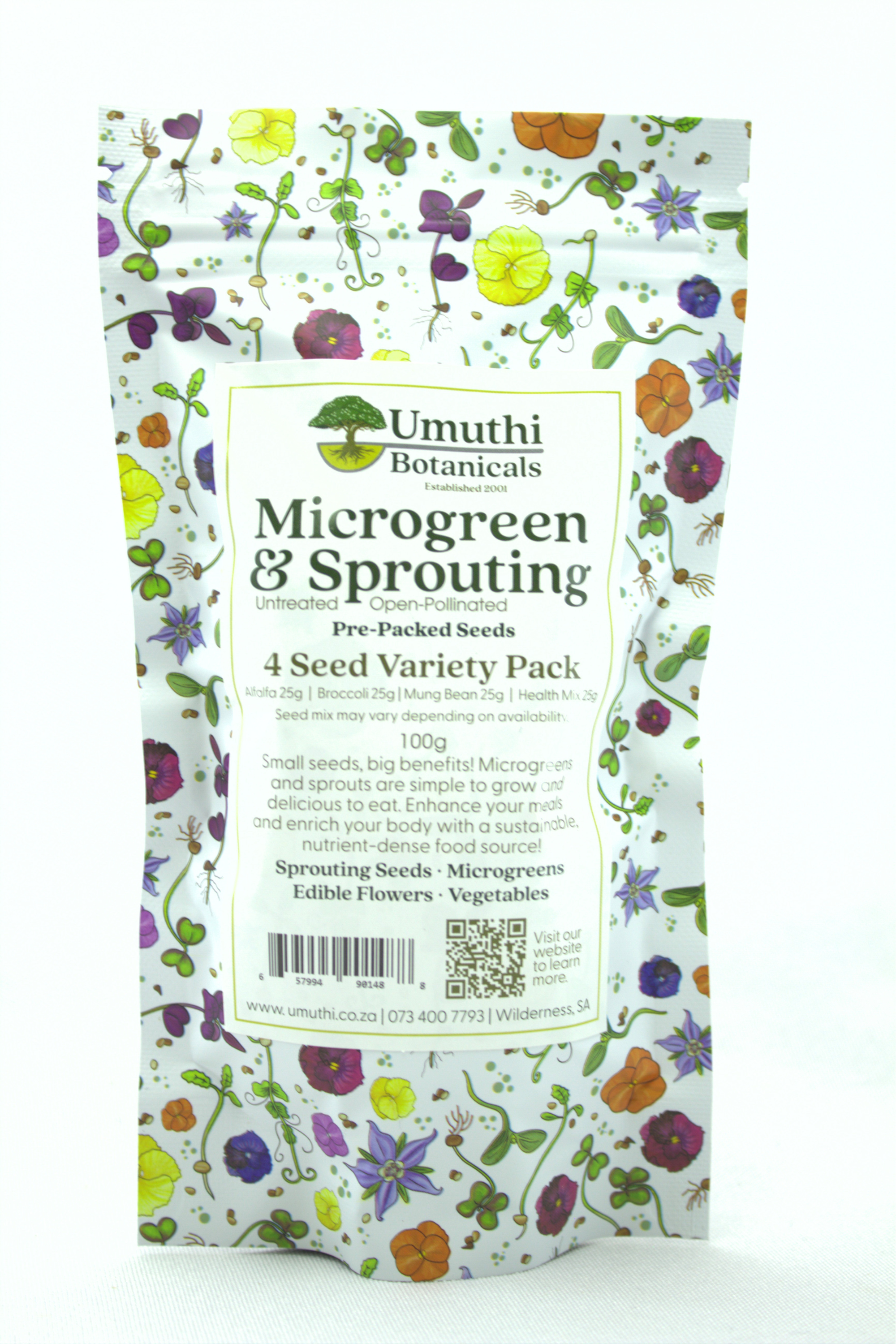 Variety Pack - 100g 4 Seed Sampler - Microgreen & Sprouting Seeds