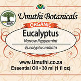 ORGANIC EUCALYPTUS Narrow Peppermint 30 ml label