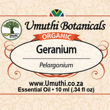 Organic Geranium Pelargonium 10 ml label