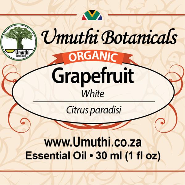 Organic grapefruit citrus paradisi 30ml label