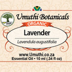 Organic lavender lavendula augustifolia 10ml label