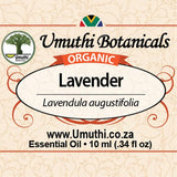 Organic lavender lavendula augustifolia 10ml label